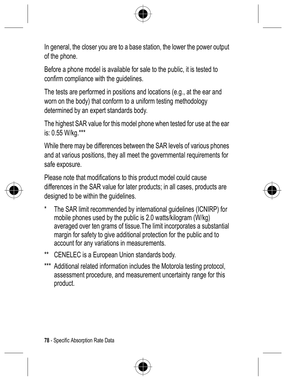 Motorola C332 User Manual | Page 78 / 86