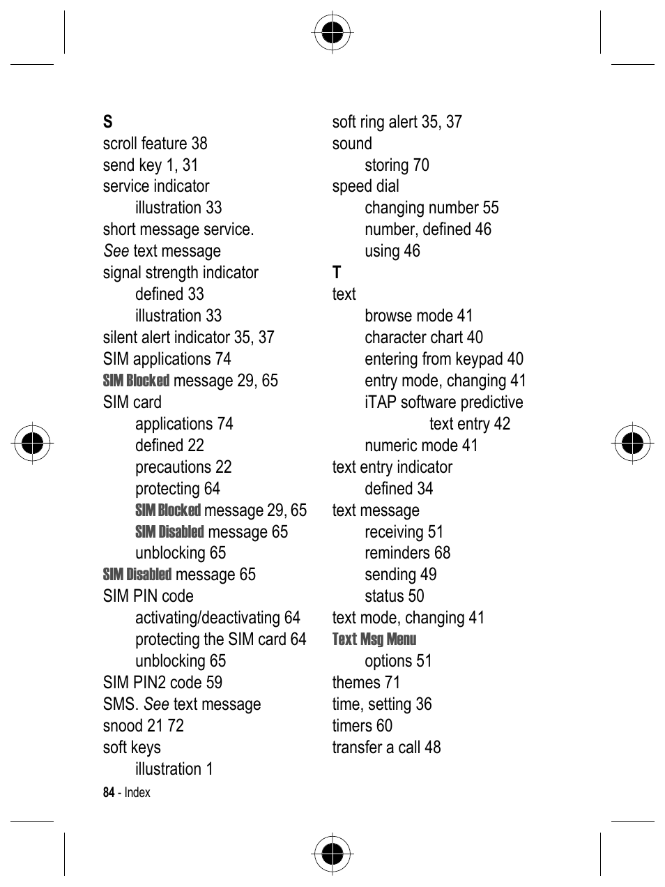 Motorola C332 User Manual | Page 84 / 86