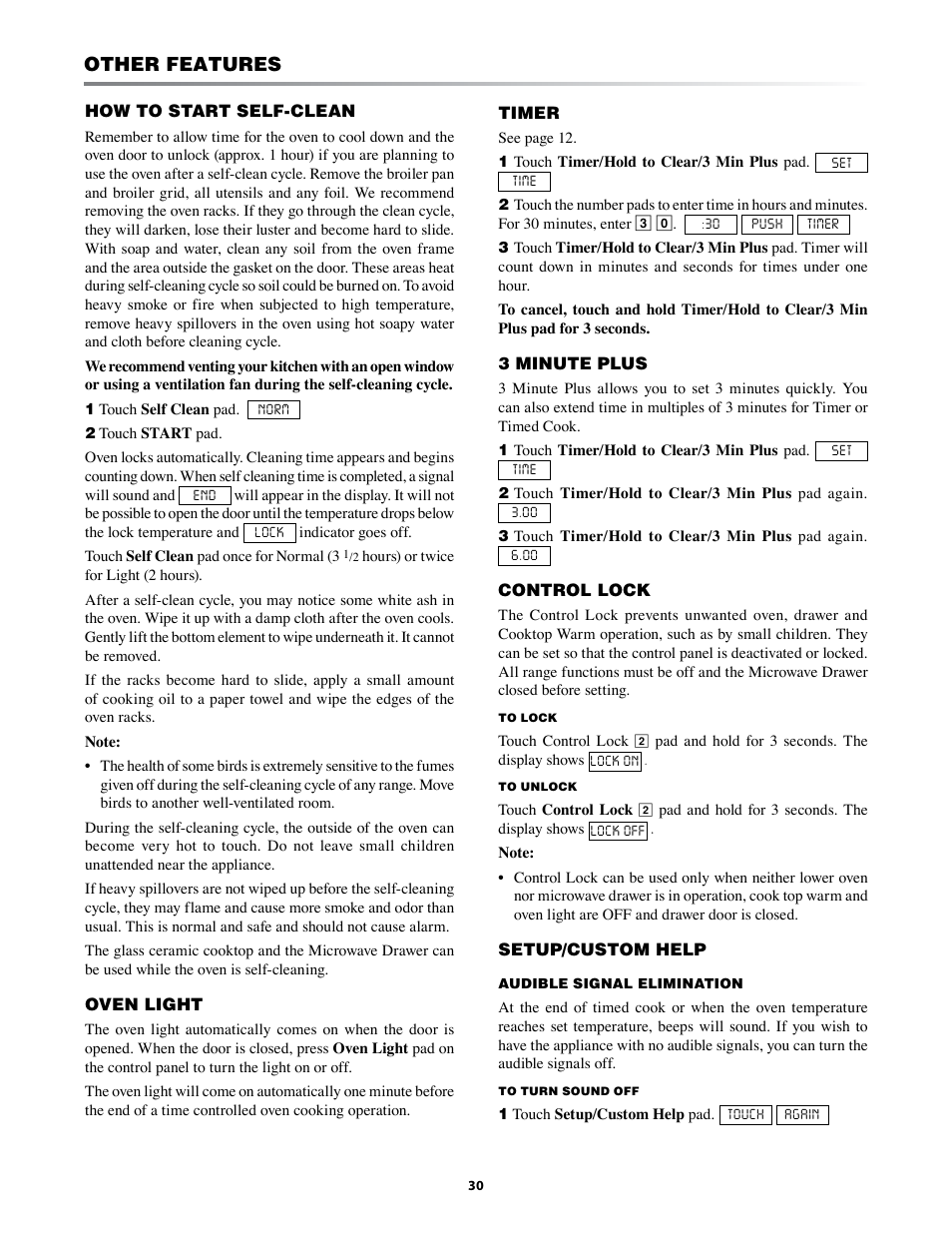 Other features | Sharp KB-3401L User Manual | Page 30 / 40