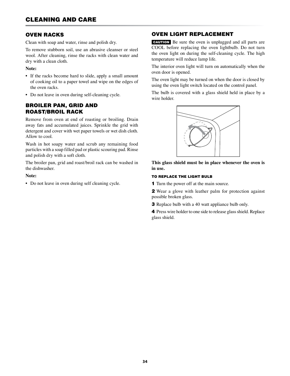 Cleaning and care | Sharp KB-3401L User Manual | Page 34 / 40