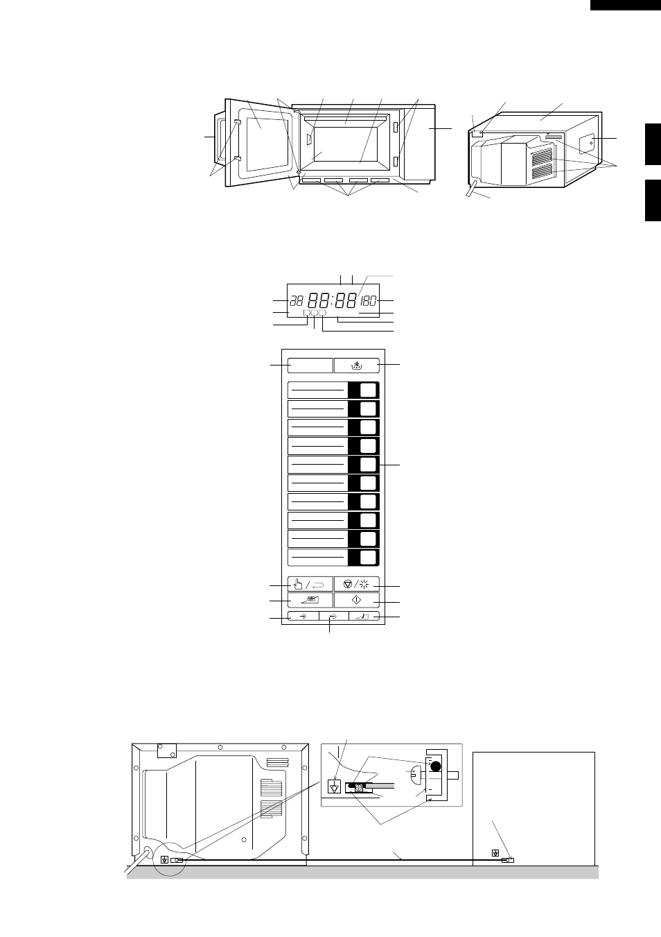 Appearance view installation information, Auto touch control panel, Oven | Sharp R-2397 User Manual | Page 5 / 44