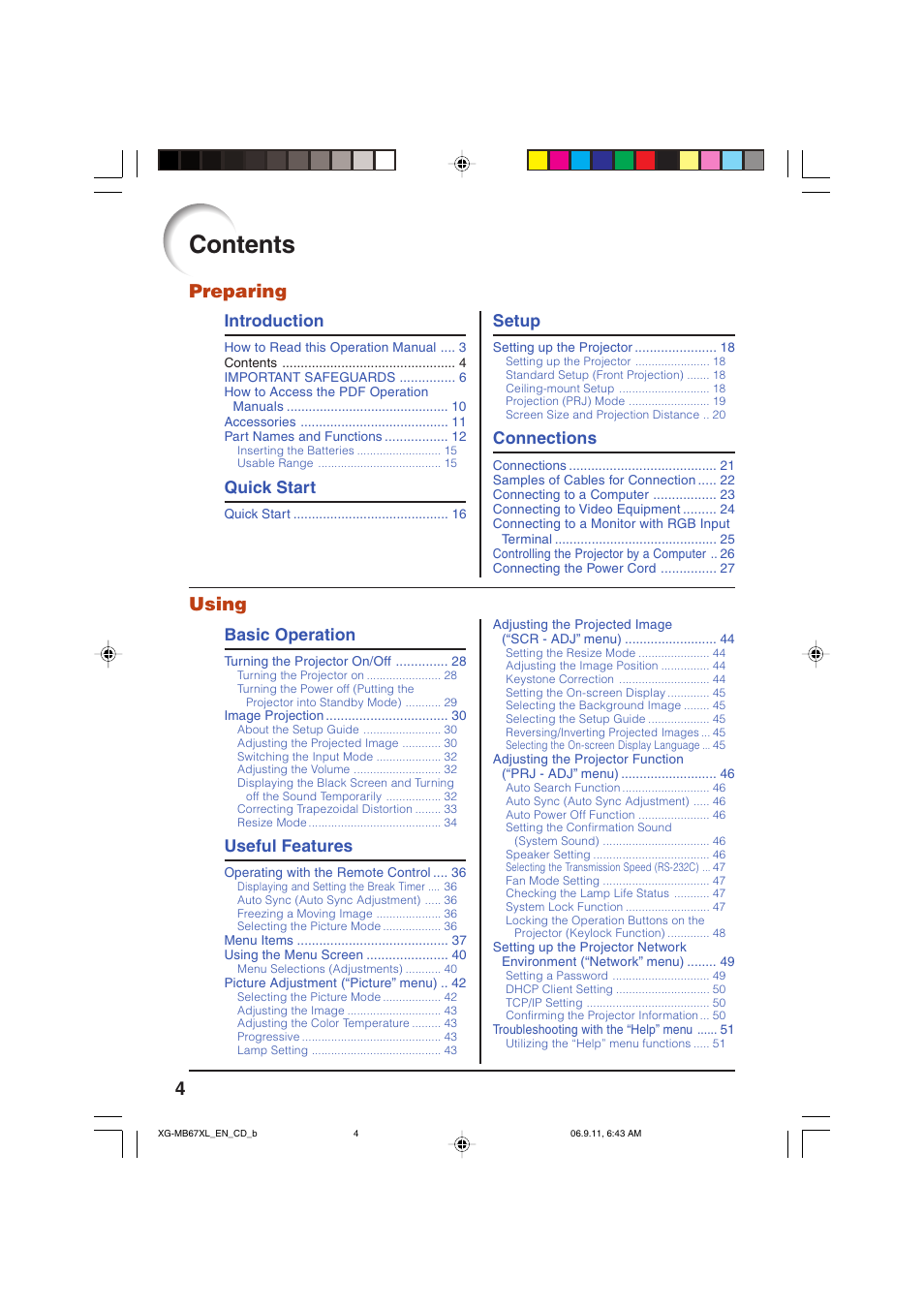 Sharp Notevision XG-MB67X-L User Manual | Page 8 / 71