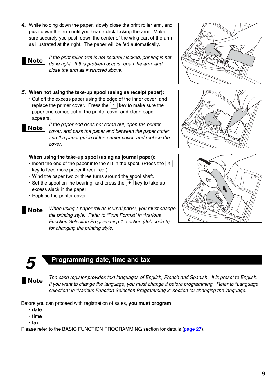 Sharp electronic cash register XE-A20S User Manual | Page 11 / 108