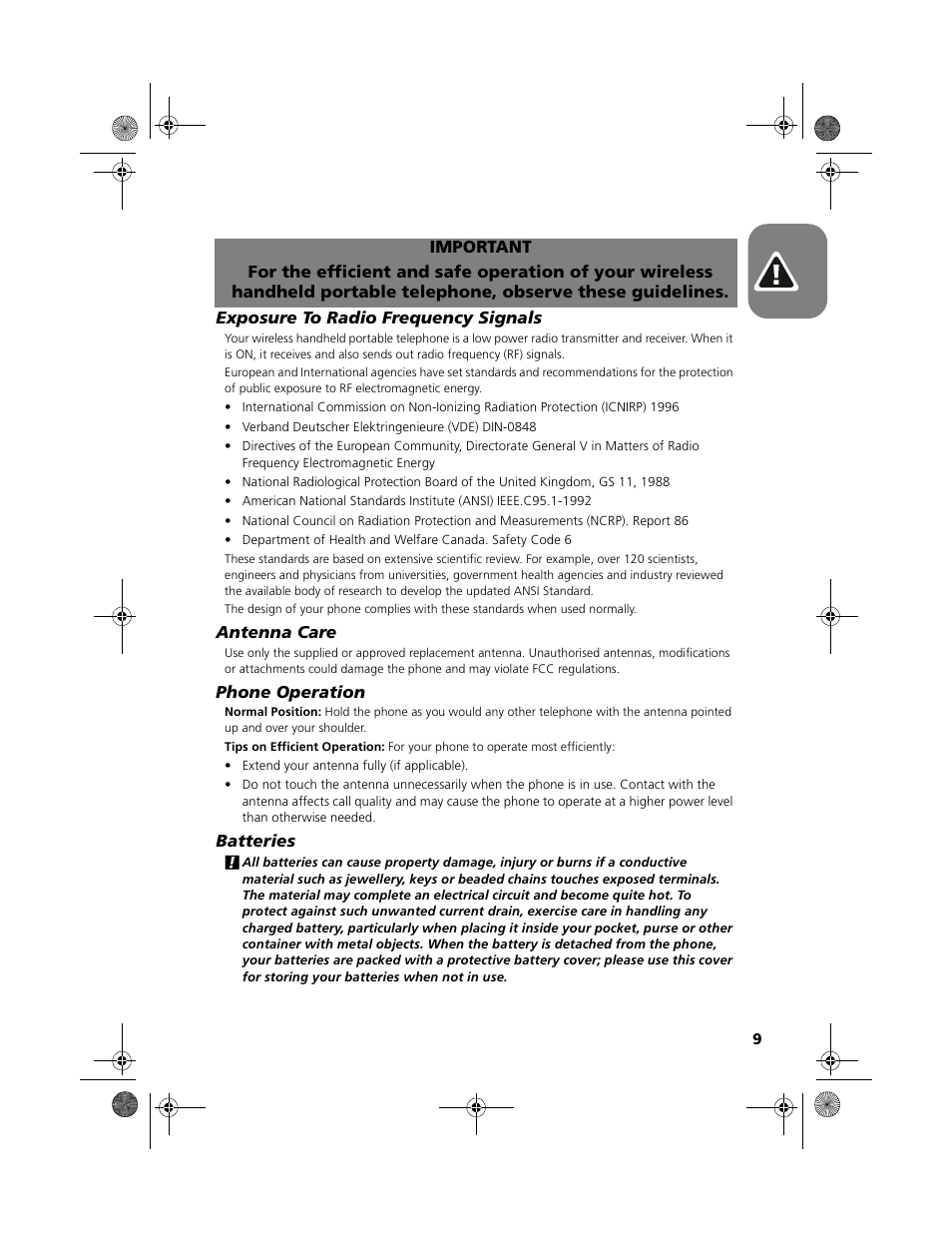 Safety | Motorola V2088 User Manual | Page 15 / 80