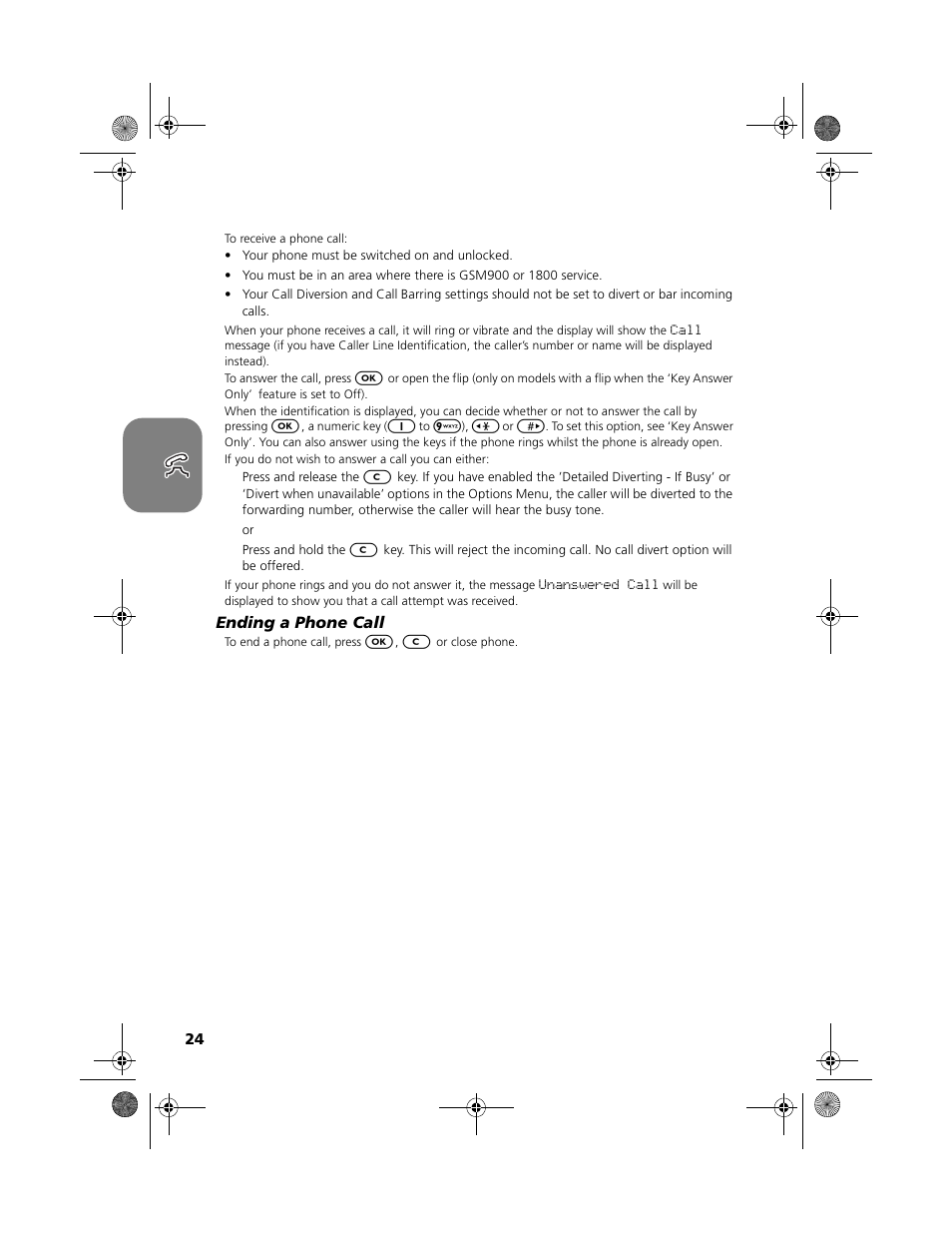 Receiving a phone call | Motorola V2088 User Manual | Page 30 / 80