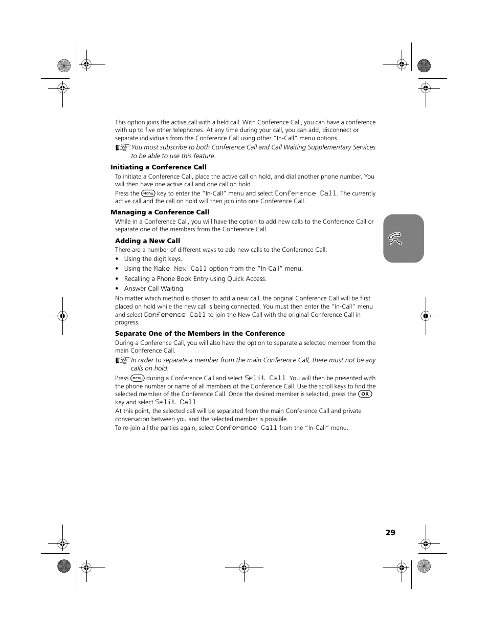 Making a conference call | Motorola V2088 User Manual | Page 35 / 80