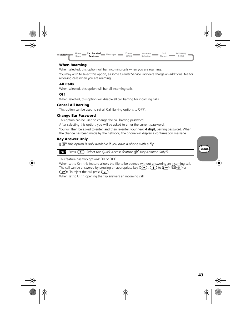 Motorola V2088 User Manual | Page 49 / 80