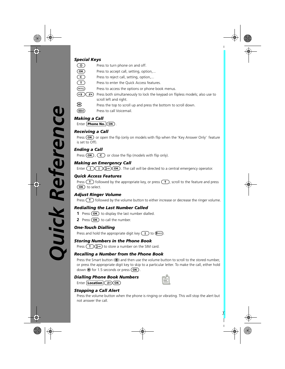 Quick reference | Motorola V2088 User Manual | Page 5 / 80