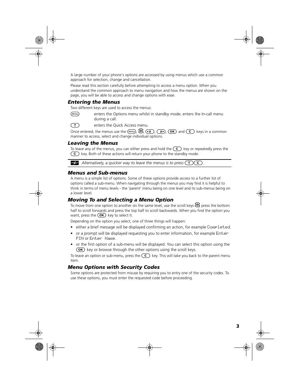 Menu navigation | Motorola V2088 User Manual | Page 9 / 80