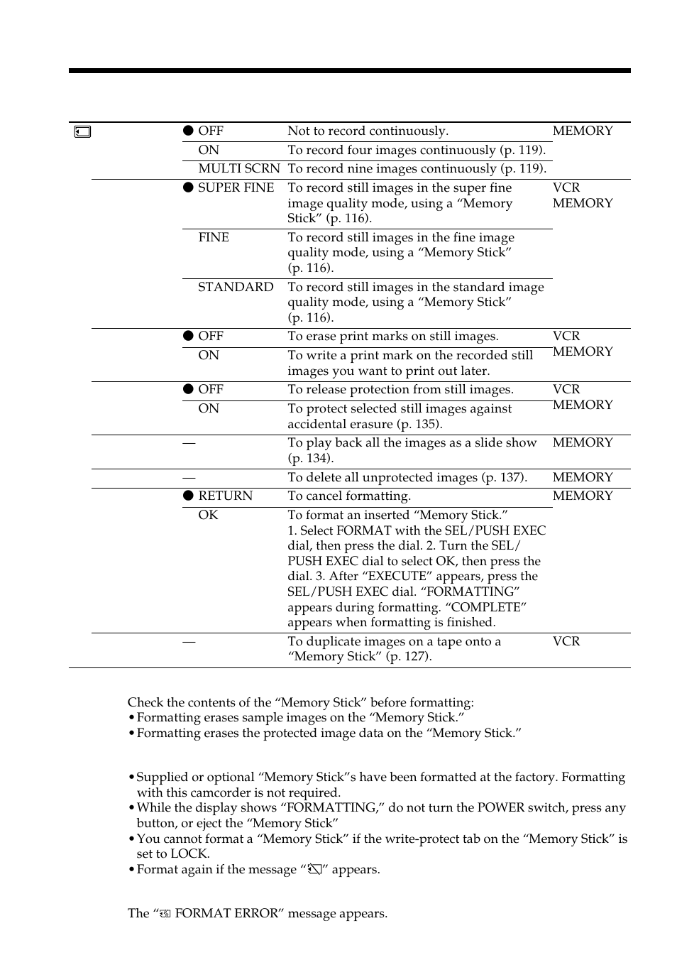 Changing the menu settings | Sharp DSR-PD150P User Manual | Page 108 / 172