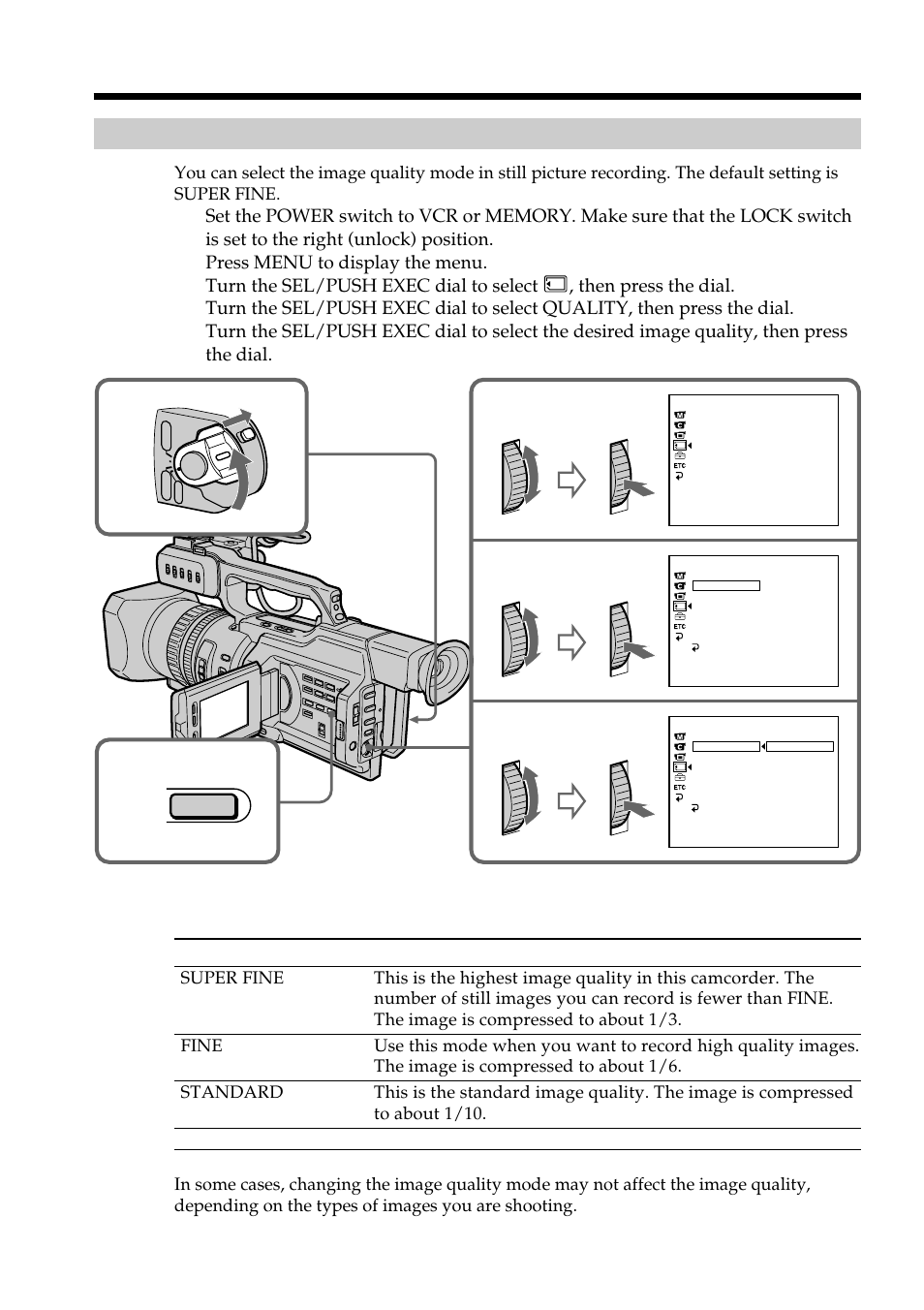 Image quality settings | Sharp DSR-PD150P User Manual | Page 116 / 172
