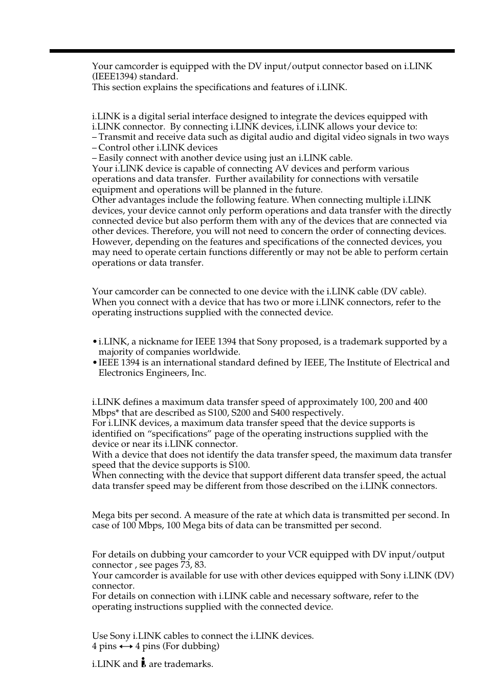 About i.link | Sharp DSR-PD150P User Manual | Page 144 / 172