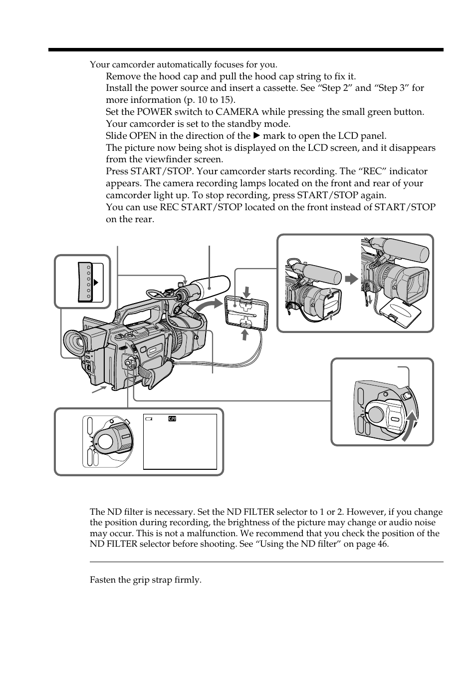 Recording a picture | Sharp DSR-PD150P User Manual | Page 16 / 172