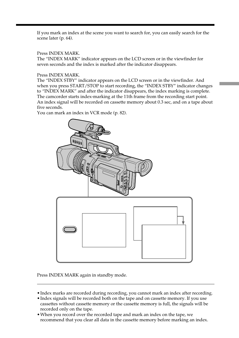 Marking an index, A] [b | Sharp DSR-PD150P User Manual | Page 63 / 172