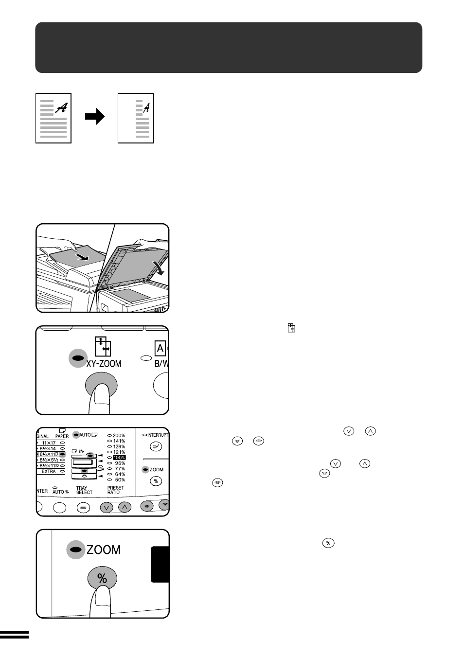 Xy zoom | Sharp AL-1670 User Manual | Page 32 / 72