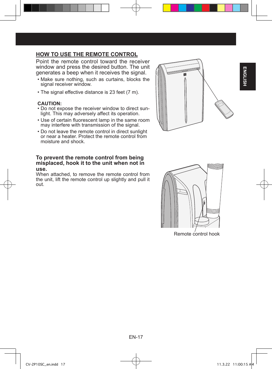 Pre-operation checks | Sharp CV-2P10SC User Manual | Page 19 / 60