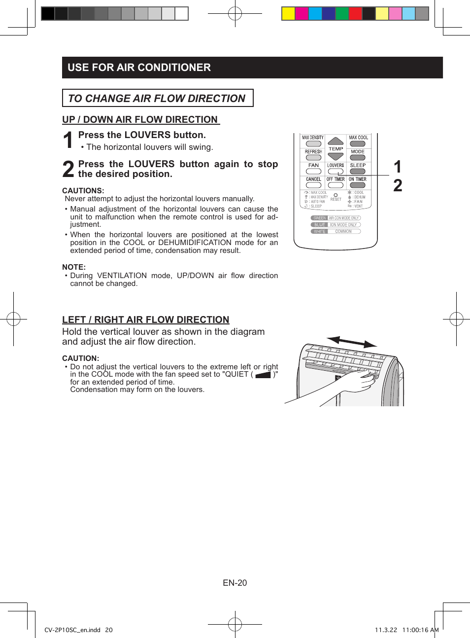 Sharp CV-2P10SC User Manual | Page 22 / 60