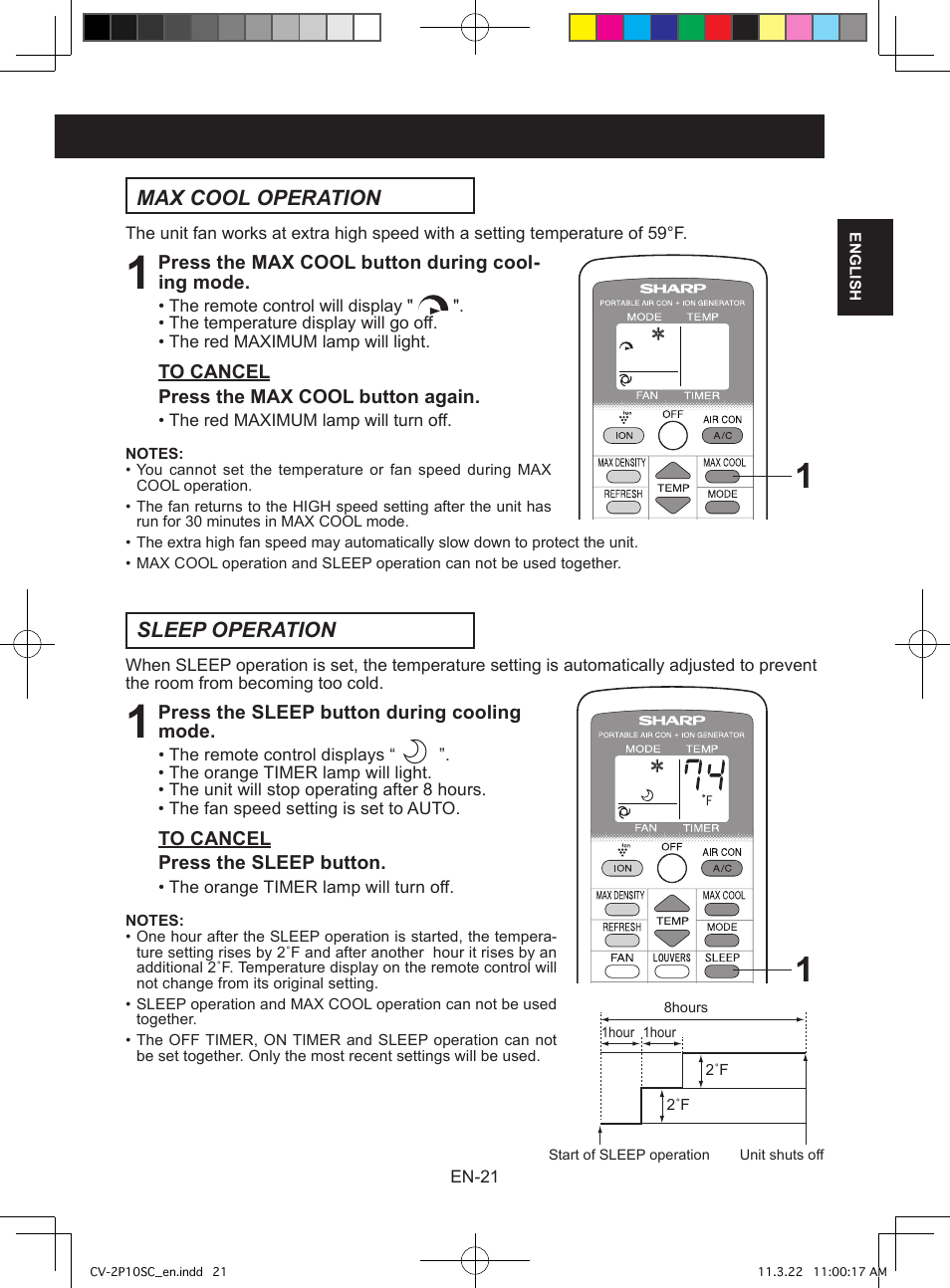 Sharp CV-2P10SC User Manual | Page 23 / 60