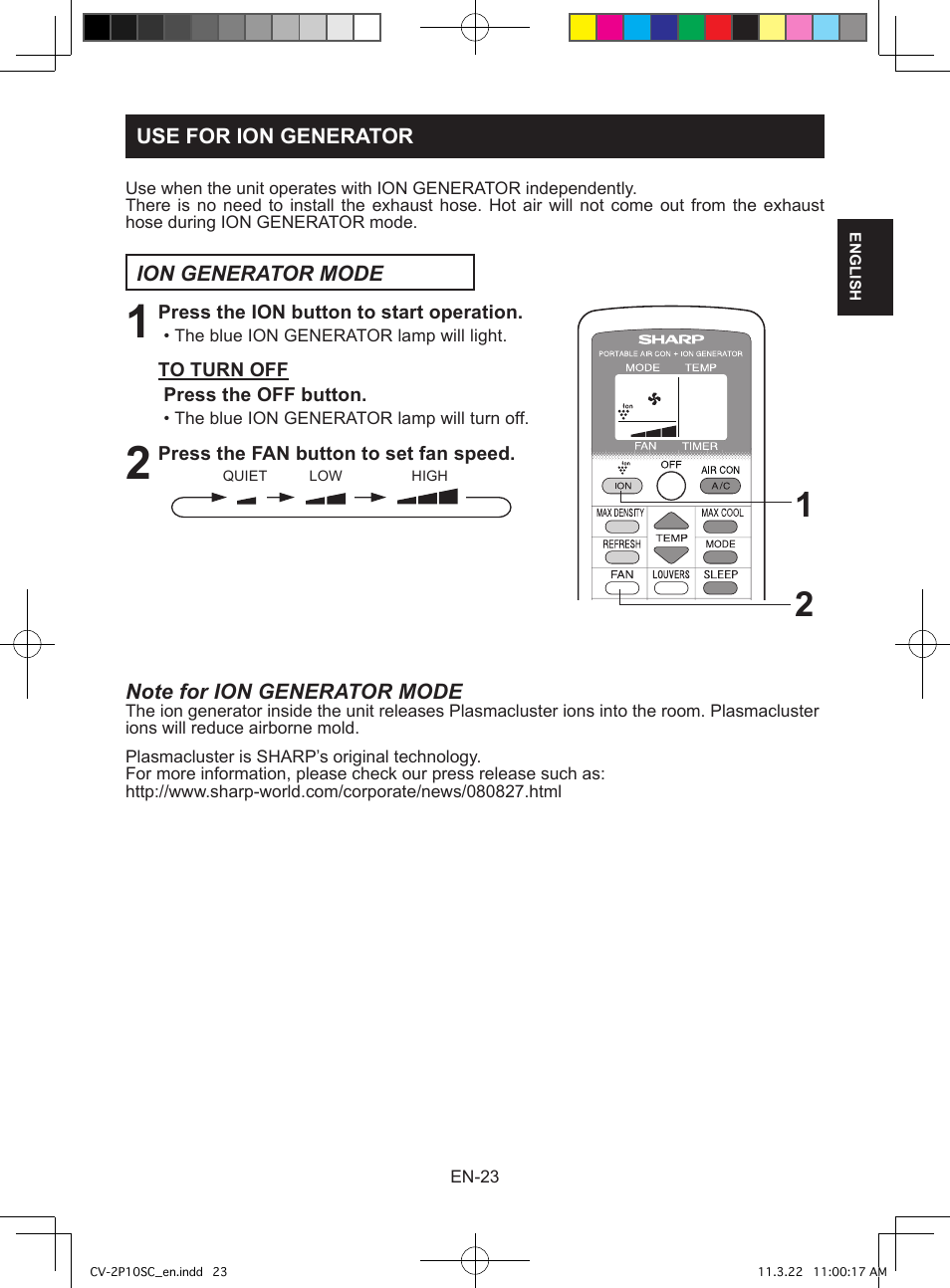 Sharp CV-2P10SC User Manual | Page 25 / 60