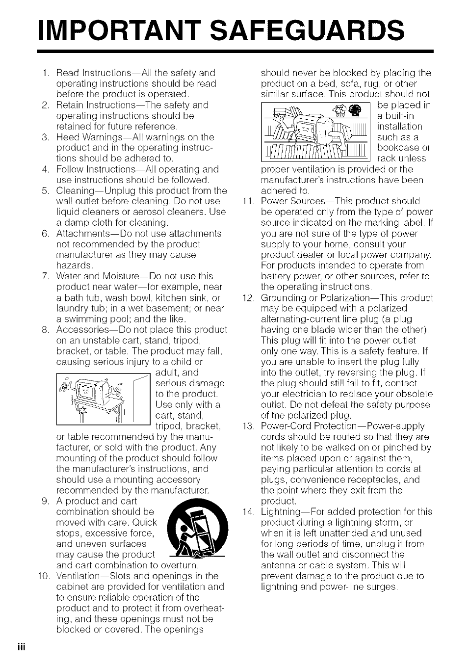 Important safeguards | Sharp VIEWCAM VL-NZ50U User Manual | Page 4 / 83