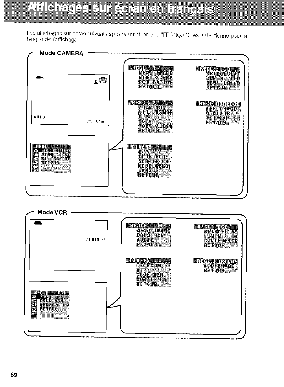 Mode camera | Sharp VIEWCAM VL-NZ50U User Manual | Page 82 / 83