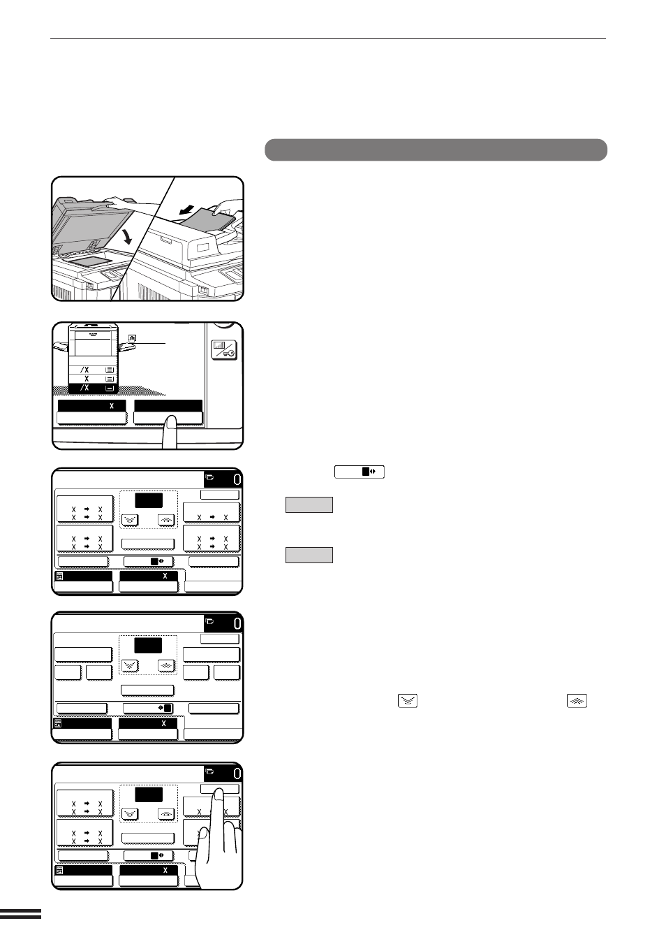 Manual selection, Reduction/enlargement/zoom | Sharp AR-C160 User Manual | Page 36 / 148