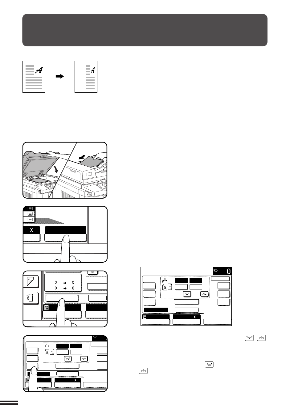 Xy zoom, Auto xy zoom, 100% zoom menu exposure paper s auto | Sharp AR-C160 User Manual | Page 46 / 148