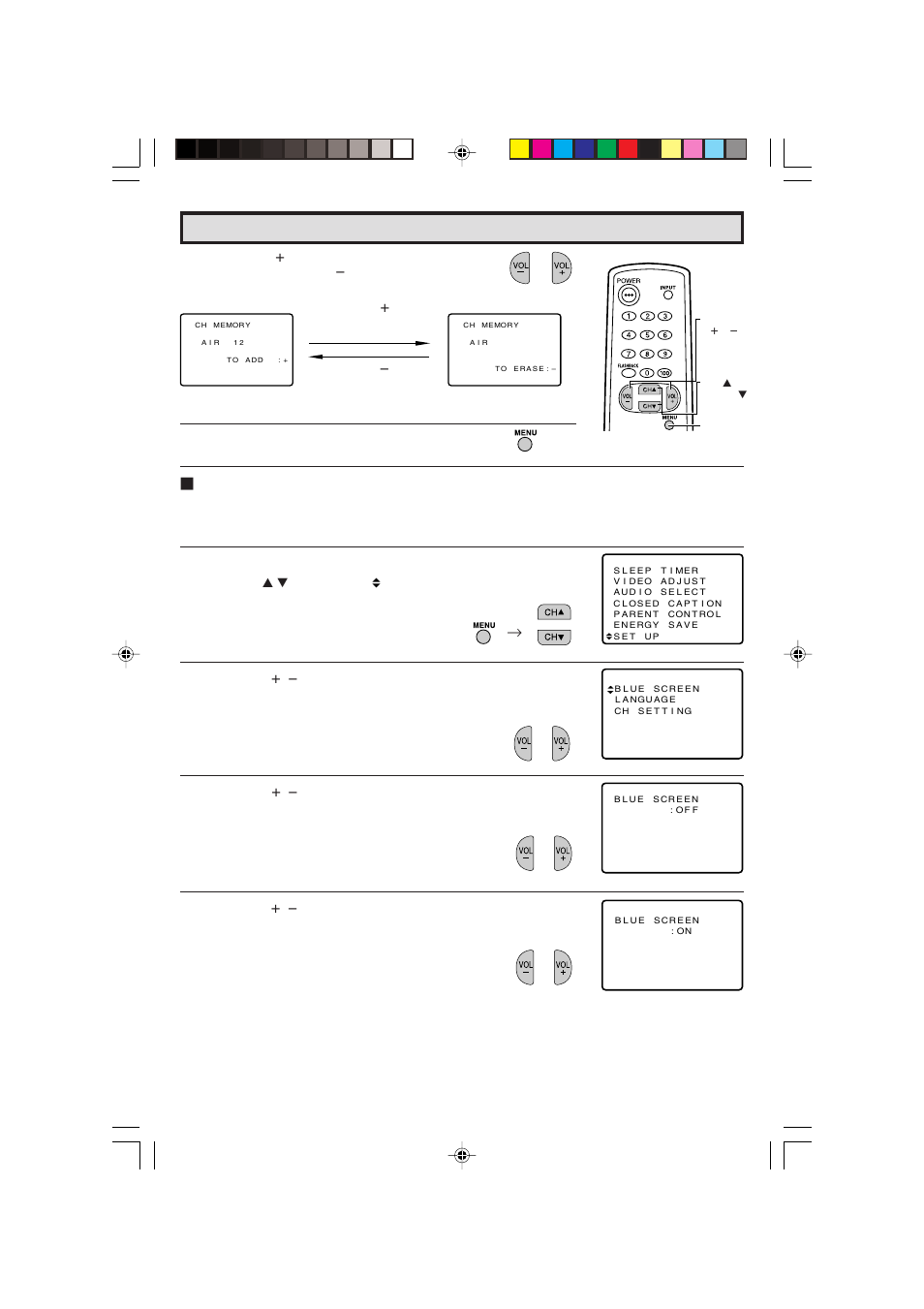 Set up (continued) | Sharp 27C240 User Manual | Page 29 / 45
