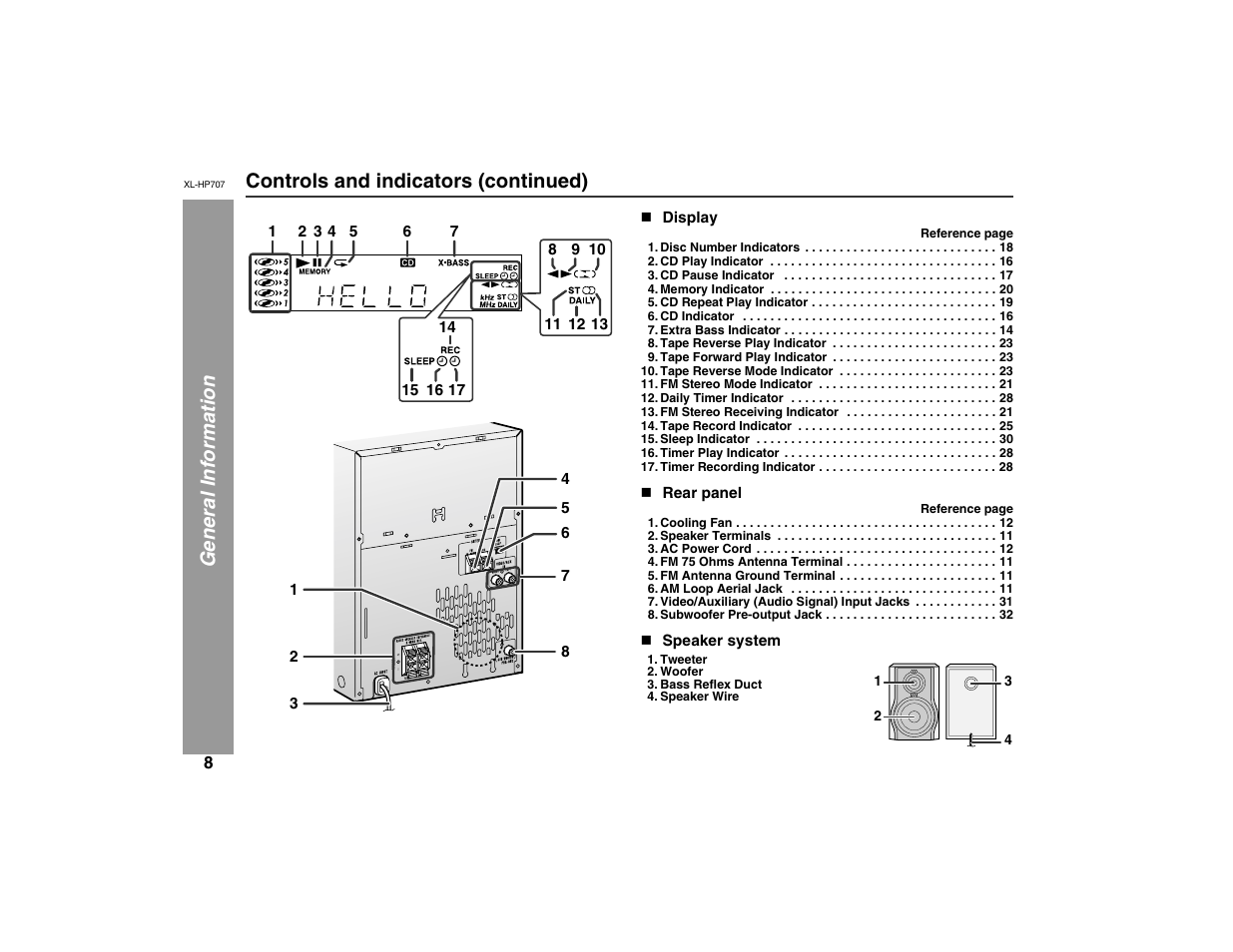 Sharp XL-HP707 User Manual | Page 8 / 36