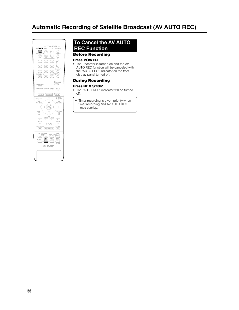 Sharp DV-HR300U User Manual | Page 56 / 126