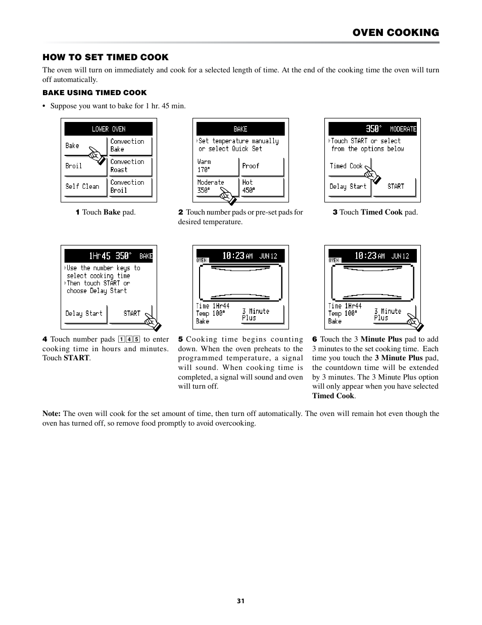 Oven cooking | Sharp KB-3425L User Manual | Page 31 / 48