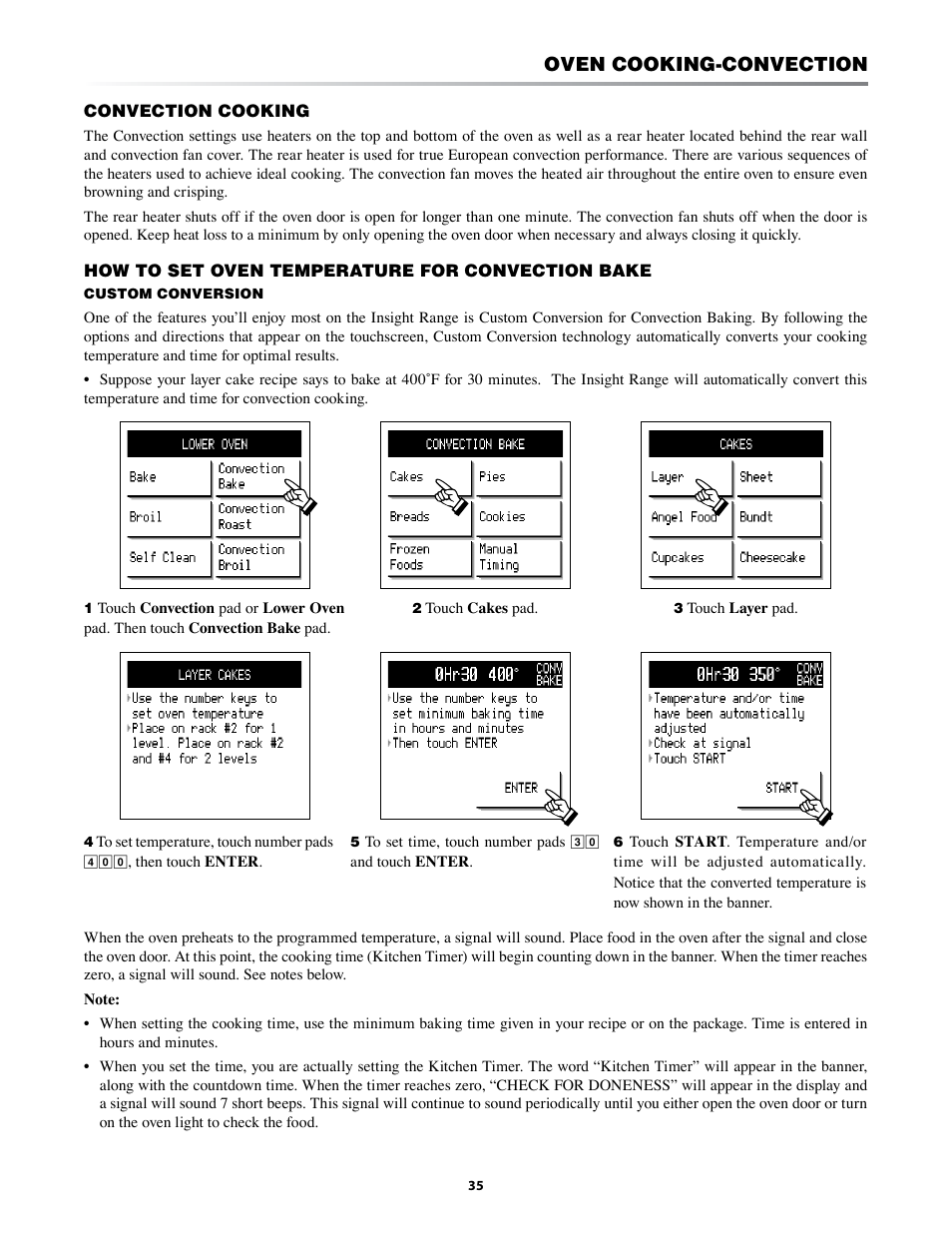 Oven cooking-convection | Sharp KB-3425L User Manual | Page 35 / 48