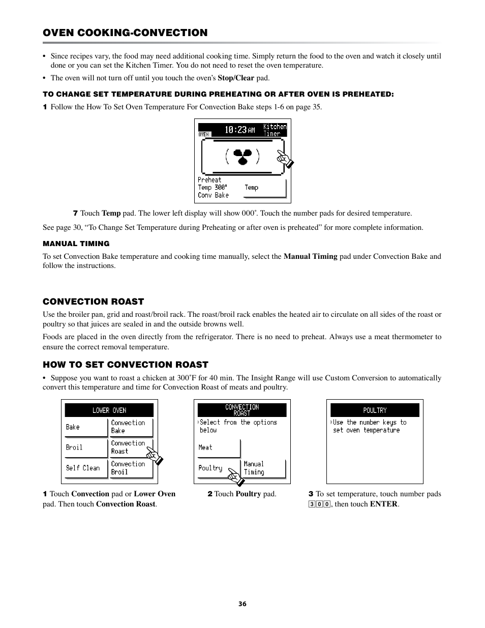 Oven cooking-convection | Sharp KB-3425L User Manual | Page 36 / 48