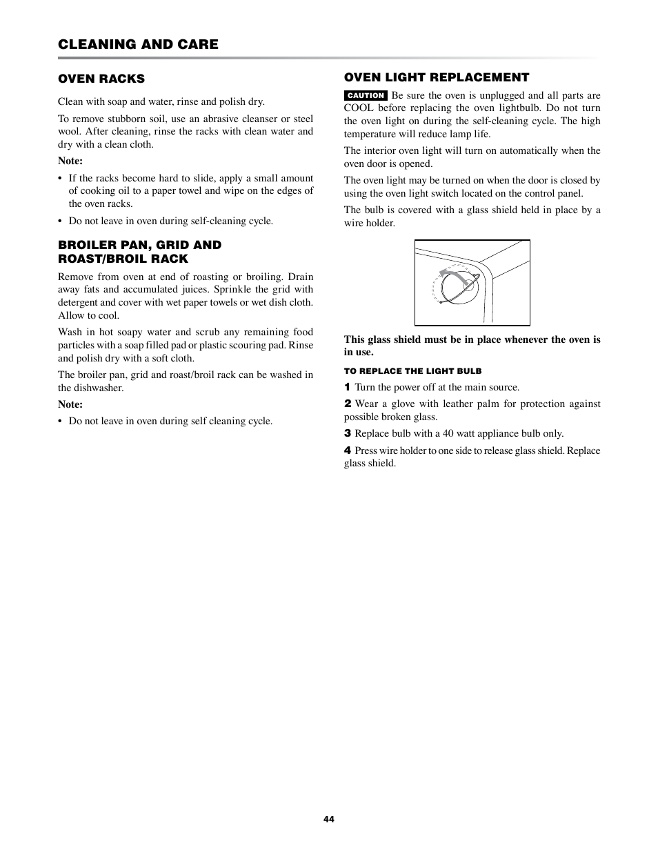 Cleaning and care | Sharp KB-3425L User Manual | Page 44 / 48