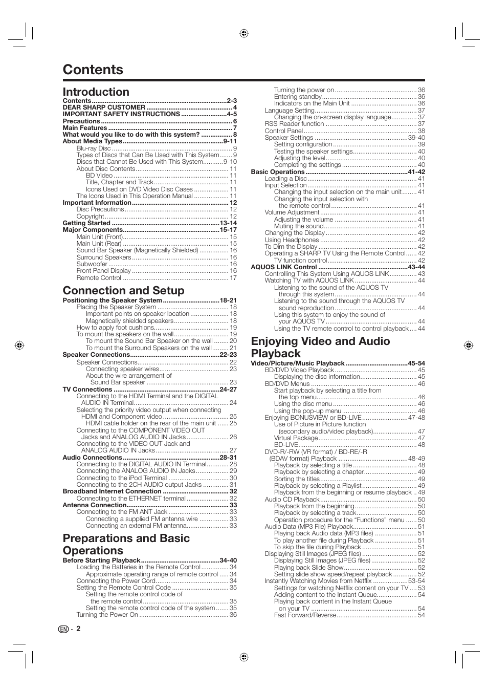 Sharp Aquos TINS-E595WJQZ User Manual | Page 4 / 95