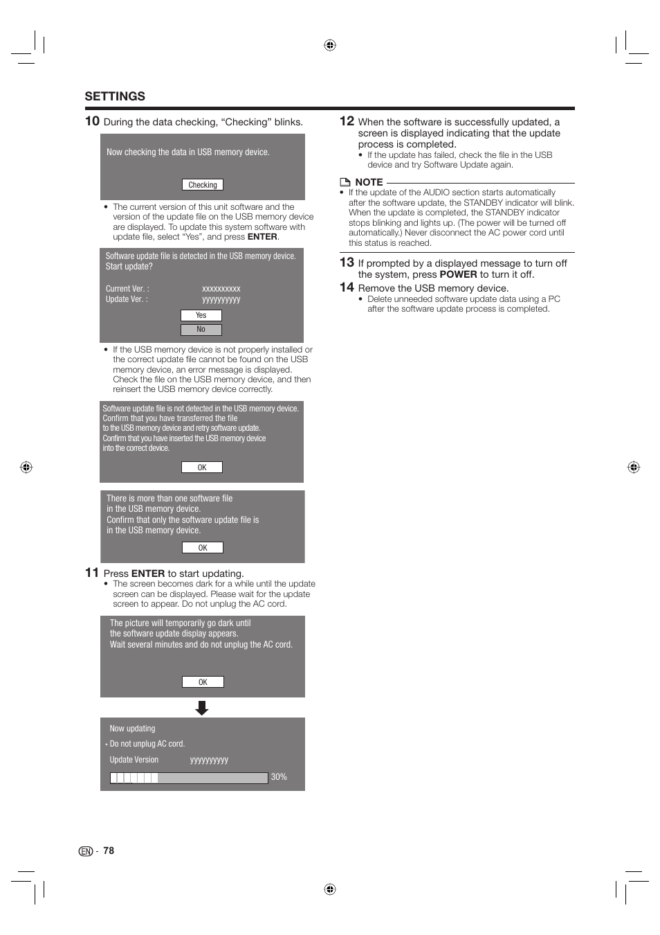 Settings | Sharp Aquos TINS-E595WJQZ User Manual | Page 80 / 95