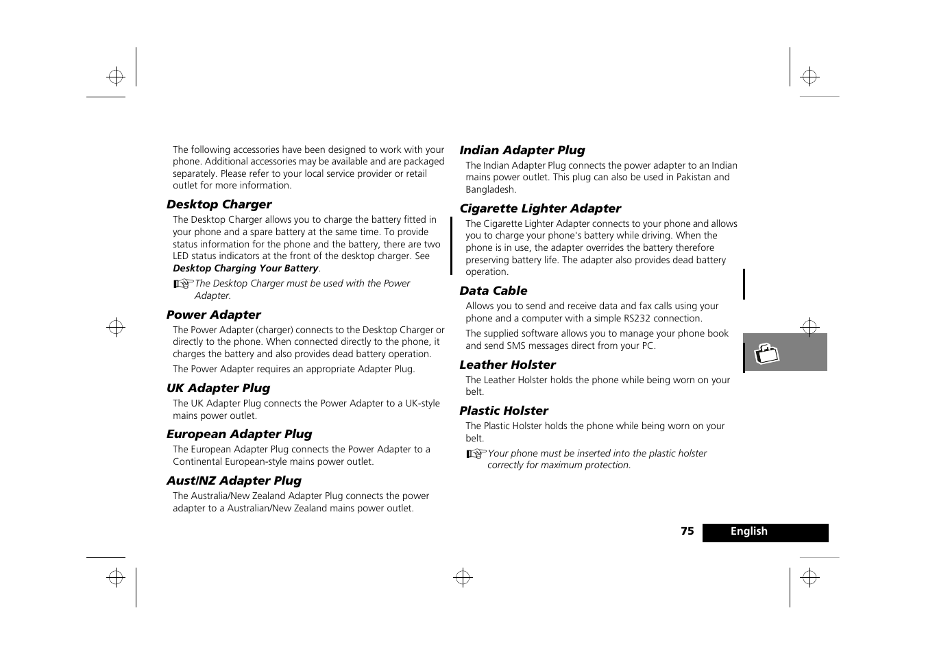 Accessories | Motorola P8088 User Manual | Page 77 / 84