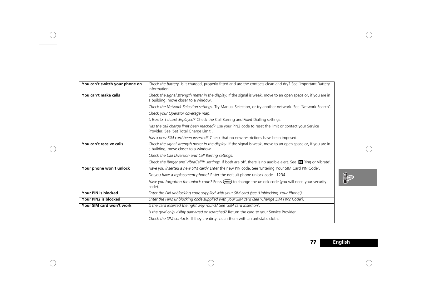 What to do if | Motorola P8088 User Manual | Page 79 / 84