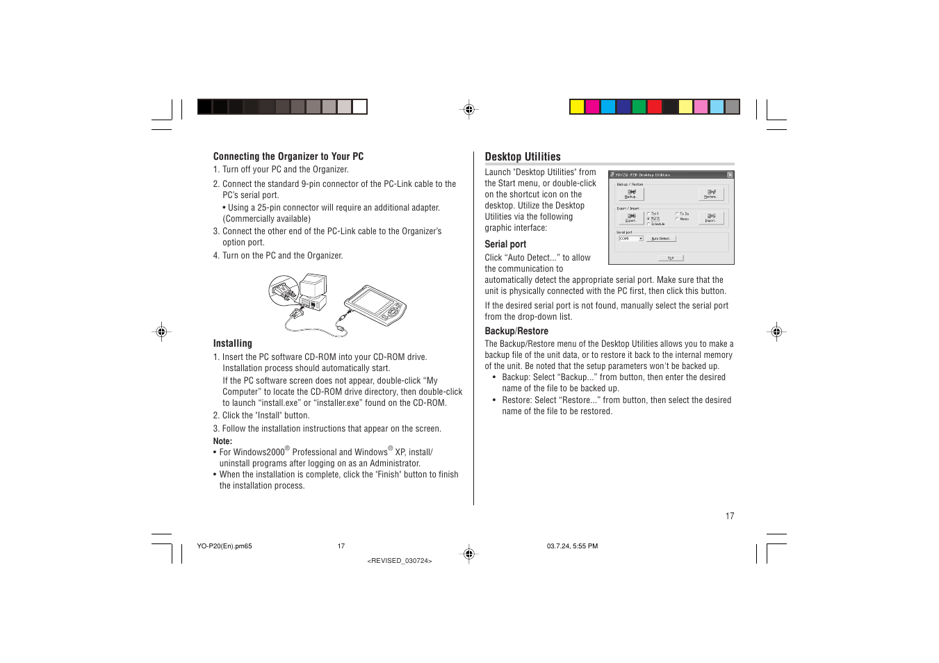 Sharp YO-P20 User Manual | Page 19 / 28