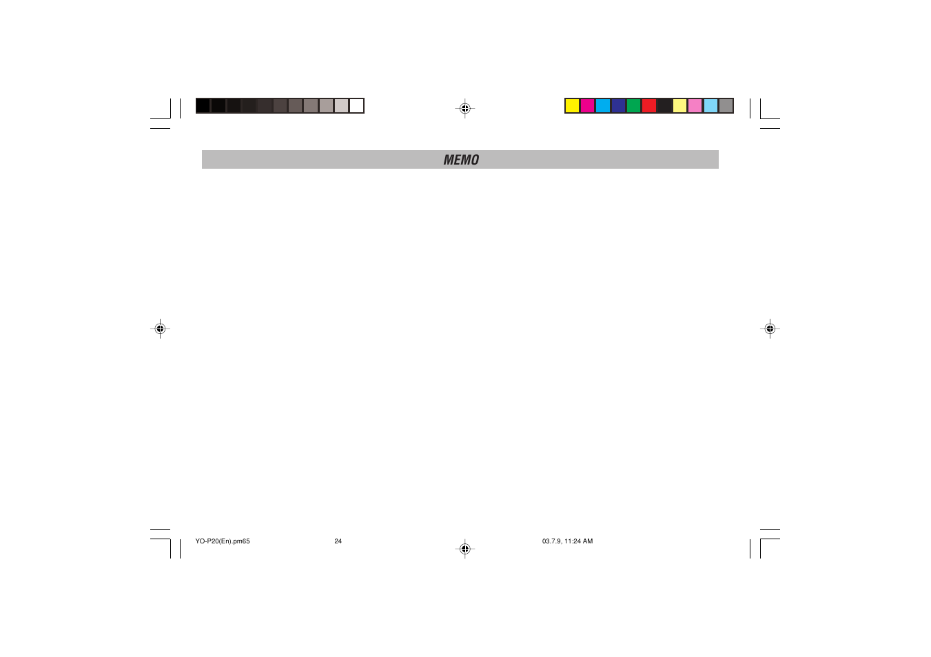 Sharp YO-P20 User Manual | Page 26 / 28