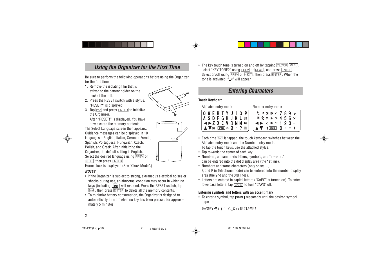 Sharp YO-P20 User Manual | Page 4 / 28