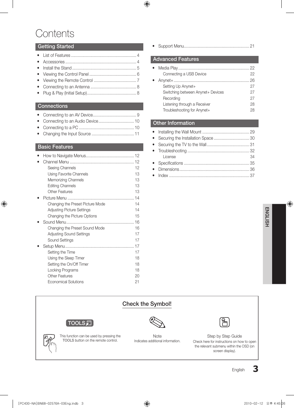 Sharp 430 User Manual | Page 3 / 38