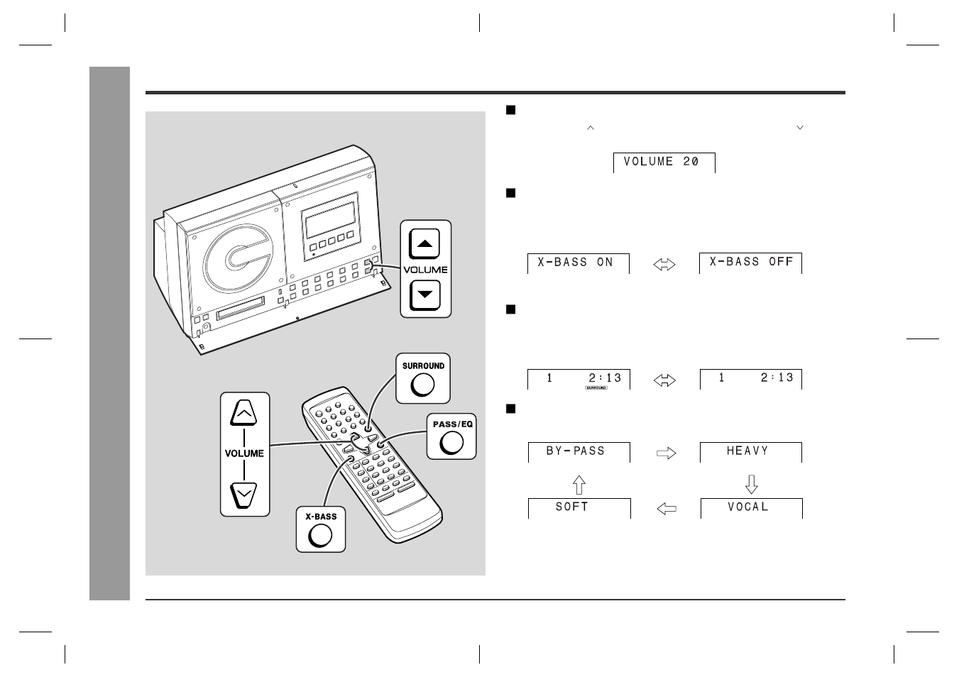 Sound control, Ba sic oper ation | Sharp SD-CX1H User Manual | Page 16 / 64