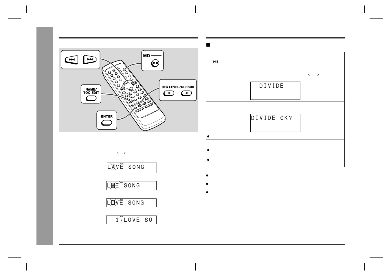 Editing a recorded minidisc, Md editi n g, Titling a minidisc (continued) | Sharp SD-CX1H User Manual | Page 44 / 64