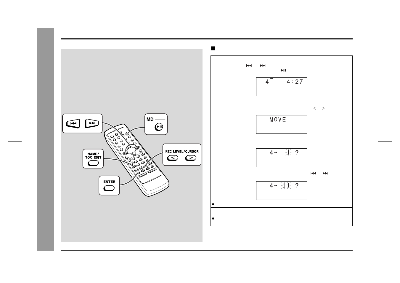 Md editi n g, Editing a recorded minidisc (continued) | Sharp SD-CX1H User Manual | Page 46 / 64