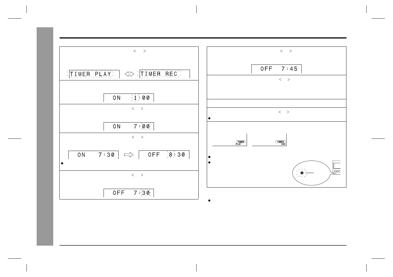 Ad v a nced fe atur es, Timer and sleep operation (continued) | Sharp SD-CX1H User Manual | Page 50 / 64