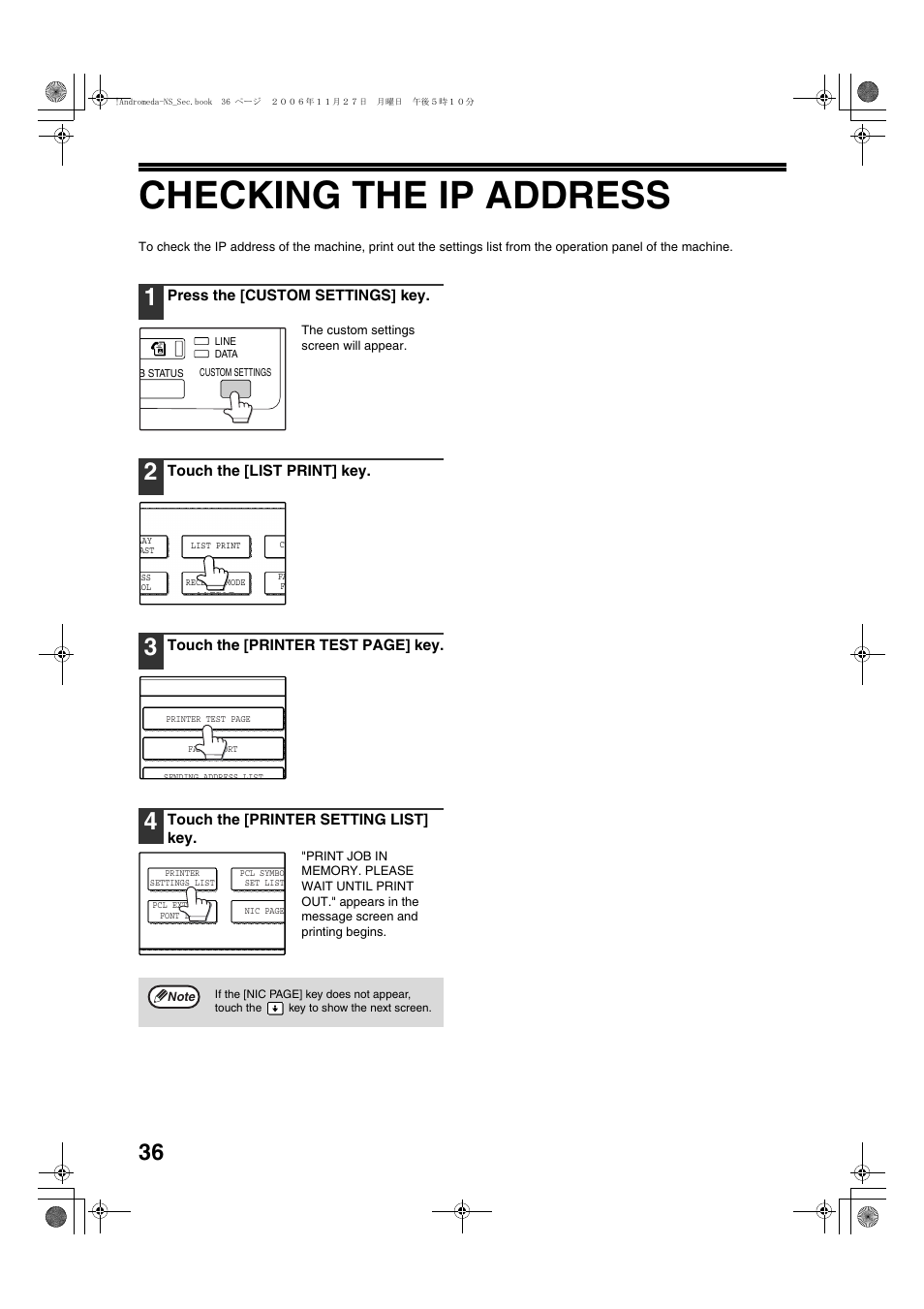 Checking the ip address | Sharp AR-M257 User Manual | Page 166 / 302