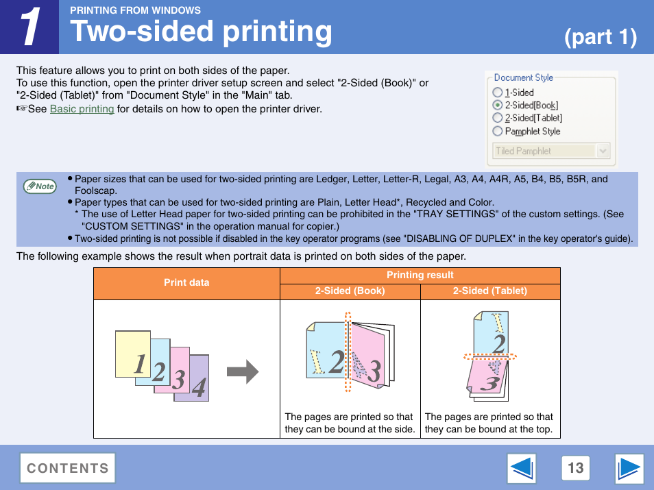 Two-sided printing, Part 1) | Sharp AR-M257 User Manual | Page 189 / 302