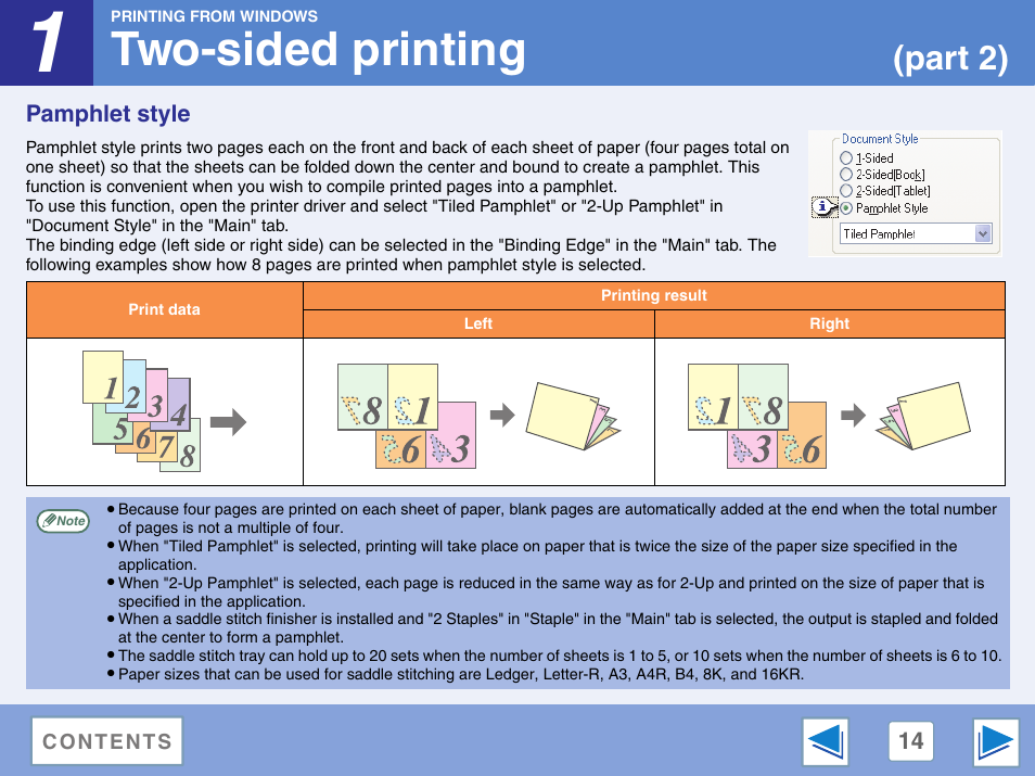 Pamphlet style, Two-sided printing, Part 2) | Sharp AR-M257 User Manual | Page 190 / 302