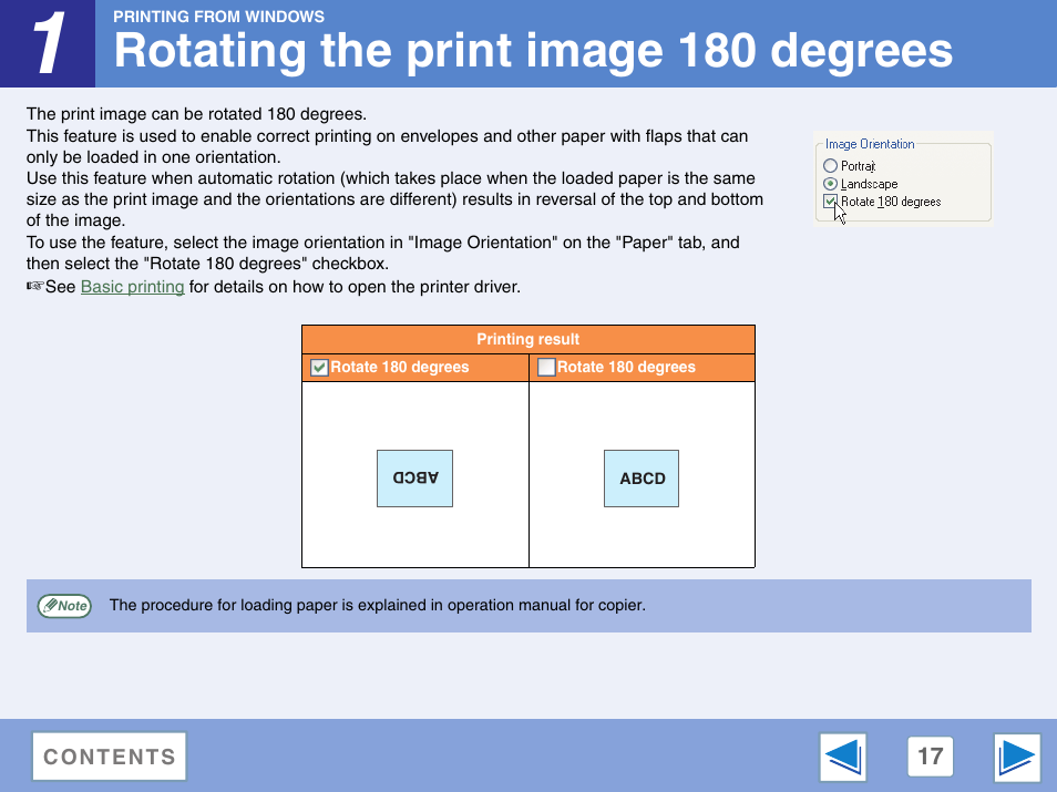 Rotating the print image 180 degrees | Sharp AR-M257 User Manual | Page 193 / 302